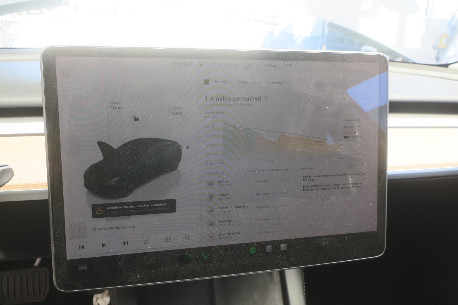 2023 Tesla Model 3 Info-GPS-TV Screen